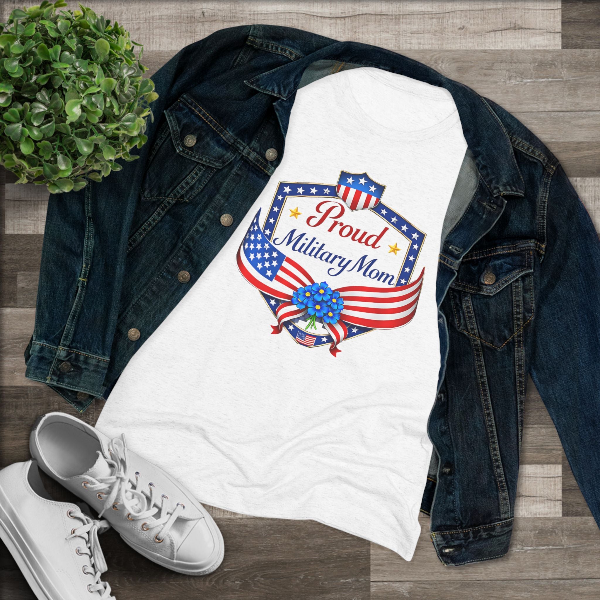 Proud Military Mom- Women's Ultra Soft T-Shirt