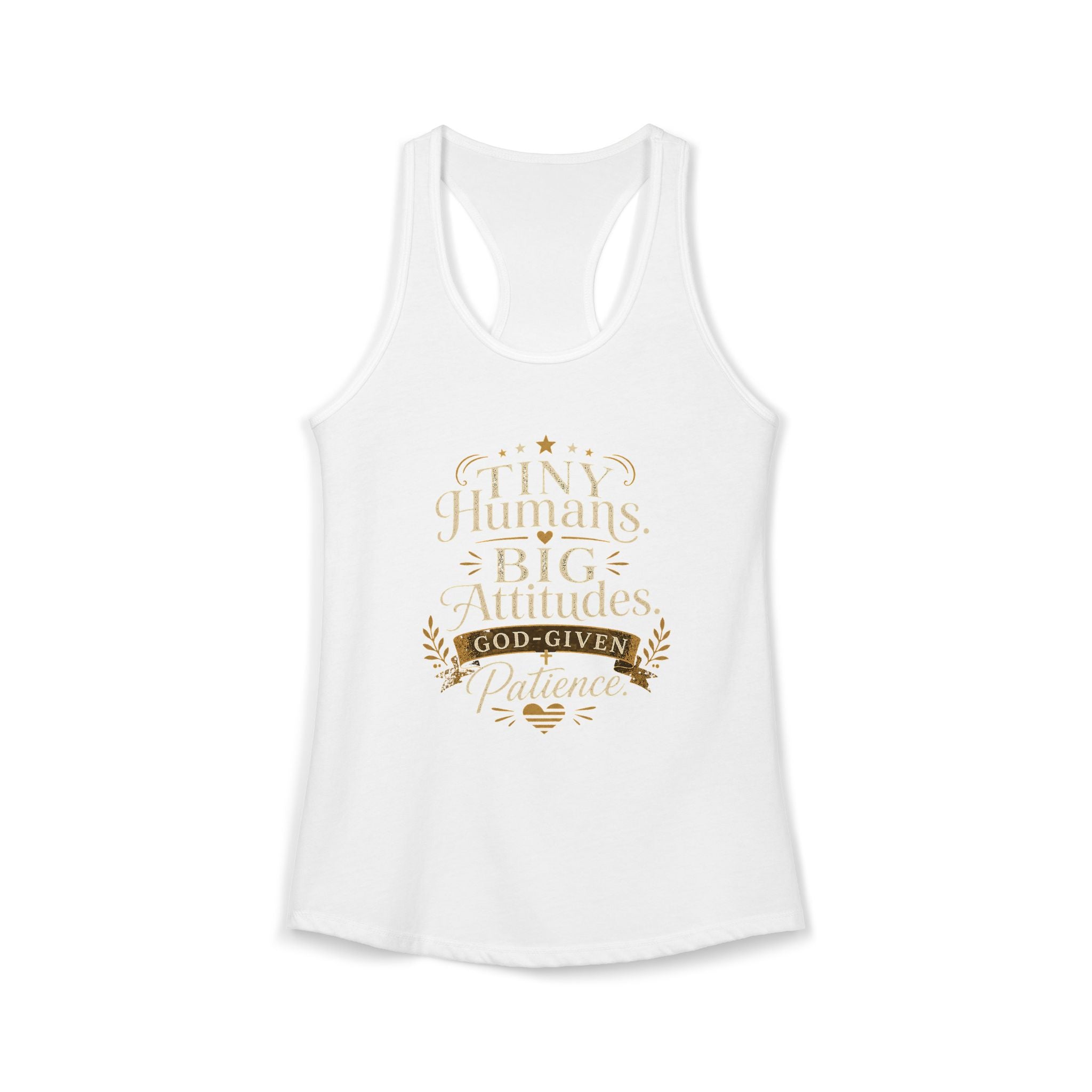 Tiny Humans Big Attitude Women's Racerback Tank