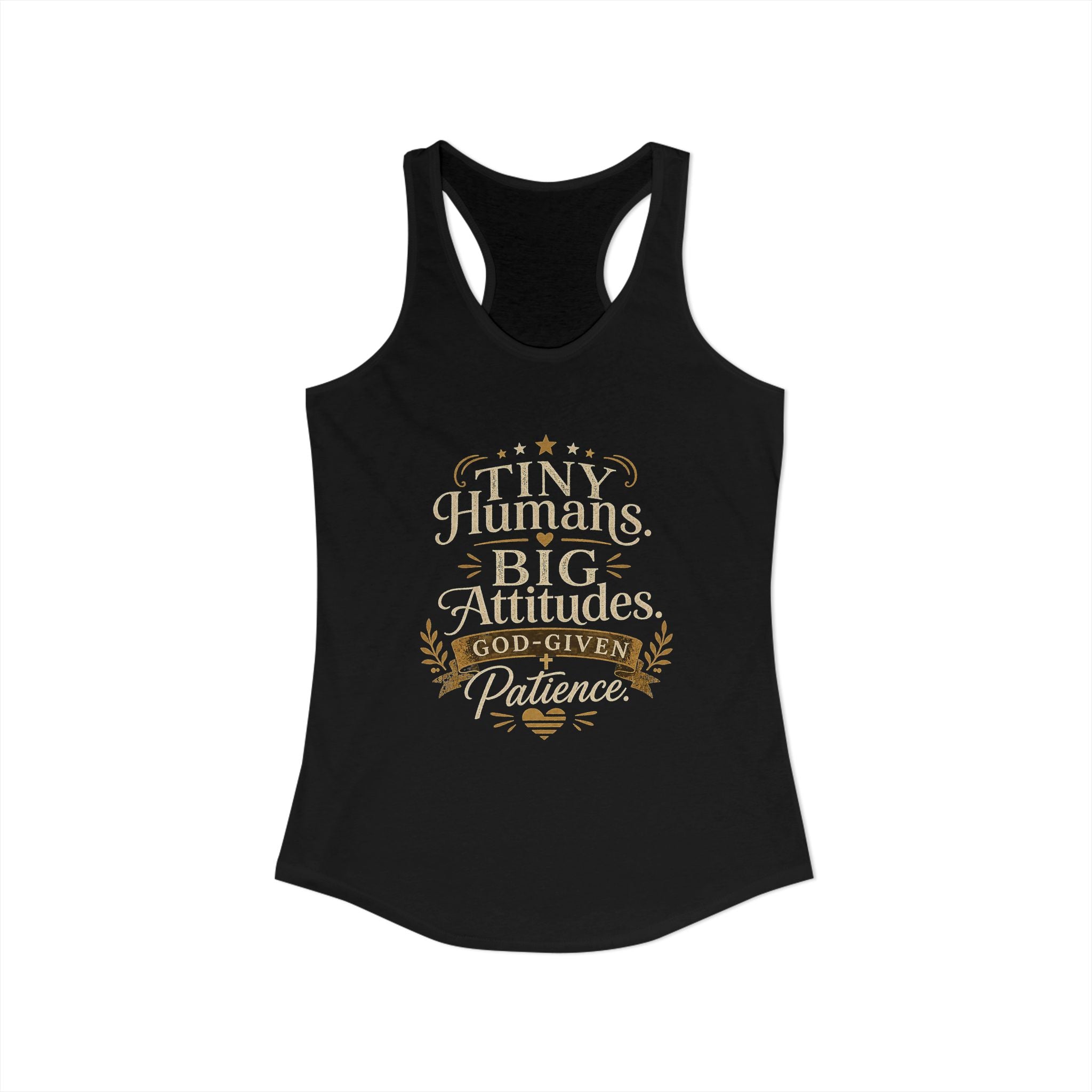 Tiny Humans Big Attitude Women's Racerback Tank