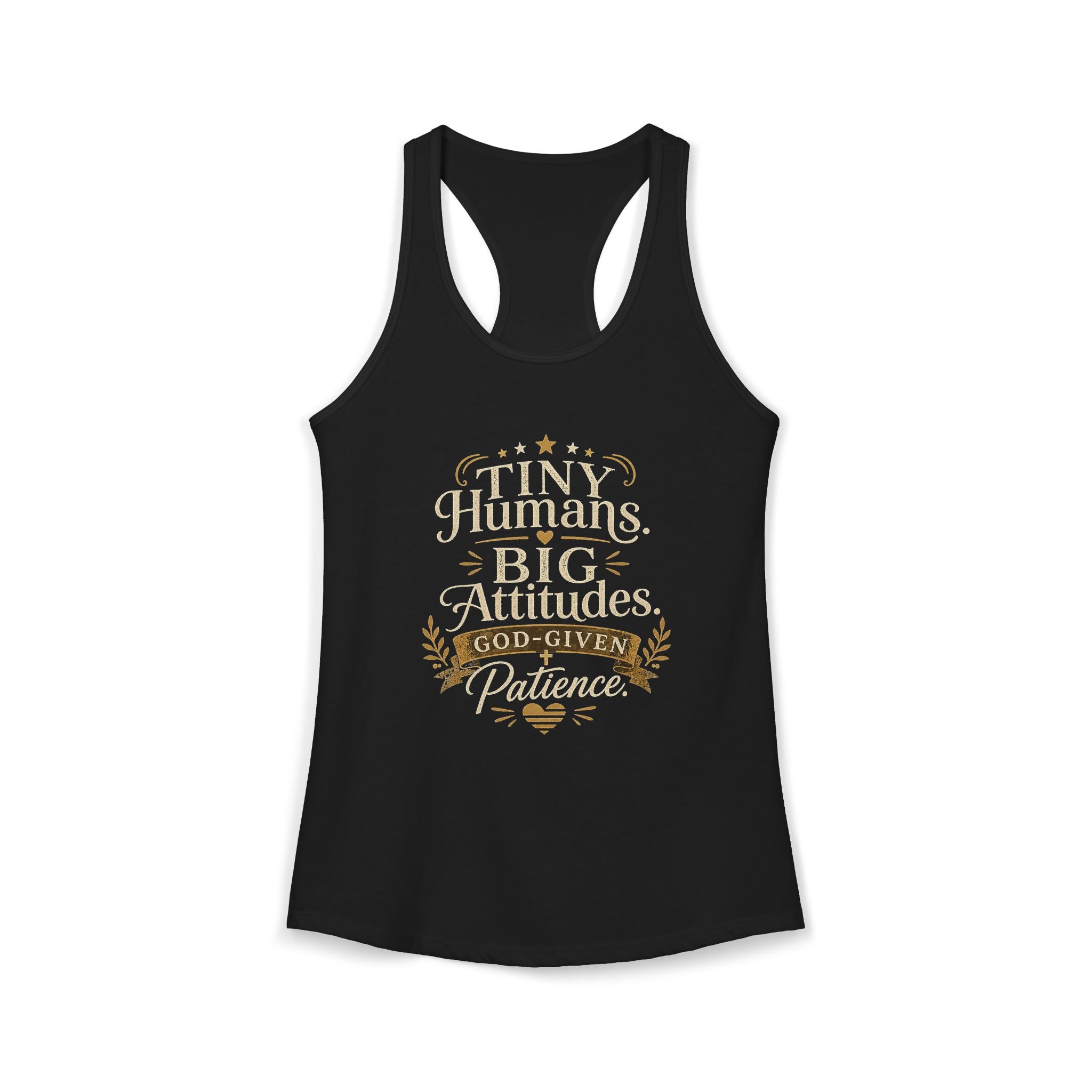 Tiny Humans Big Attitude Women's Racerback Tank