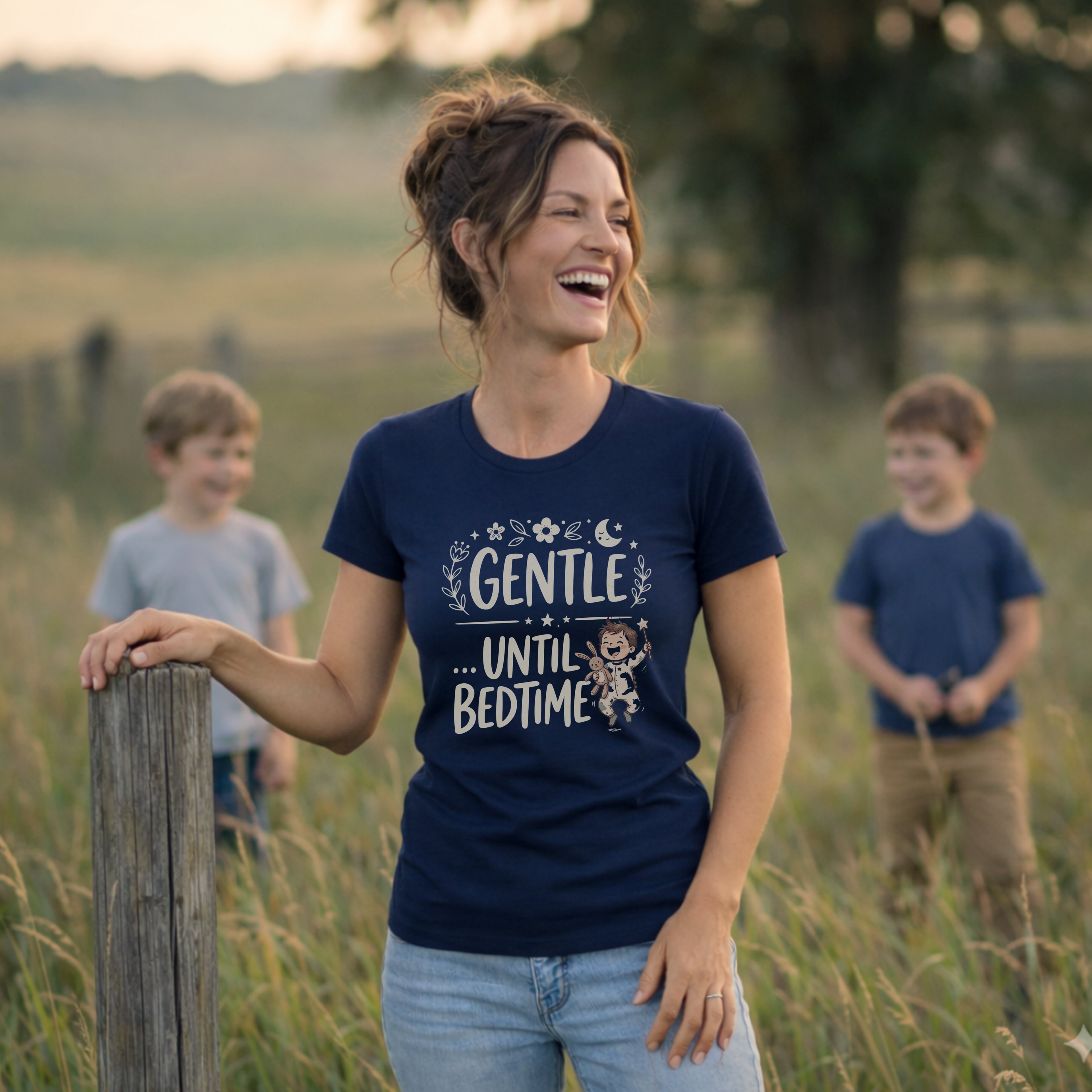 Gentle... Until Bedtime (Baby Boy)- Ultra Soft Women's T-Shirt