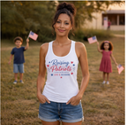 Raising Patriots with Love & Backbone- Tri-Blend Racerback Tank